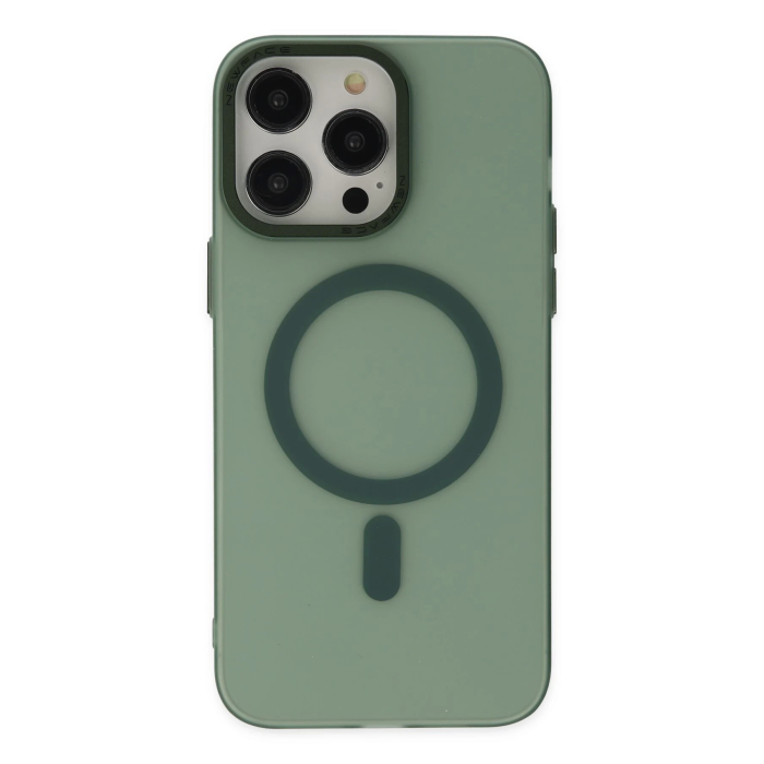 BFS  iPhone 14 Pro Kılıf Lodos Magneticsafe Mat Kapak - Köknar Yeşili