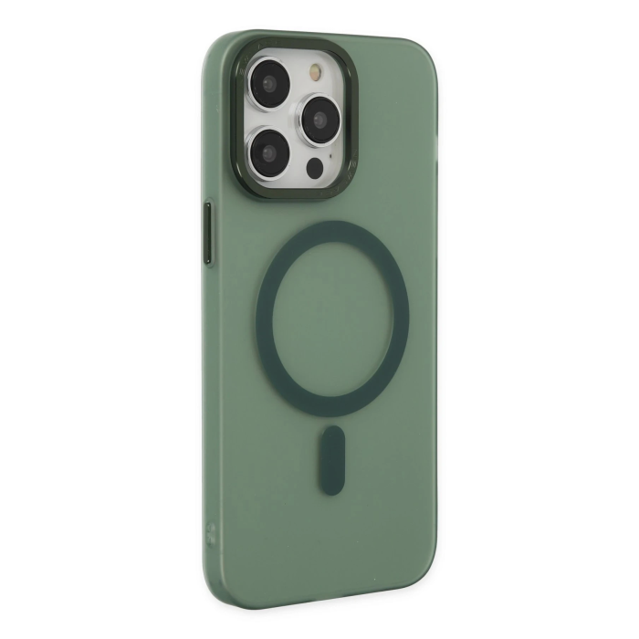 BFS  iPhone 14 Pro Kılıf Lodos Magneticsafe Mat Kapak - Köknar Yeşili