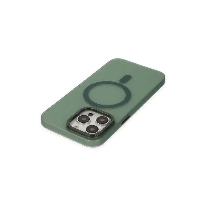 BFS  iPhone 14 Pro Kılıf Lodos Magneticsafe Mat Kapak - Köknar Yeşili