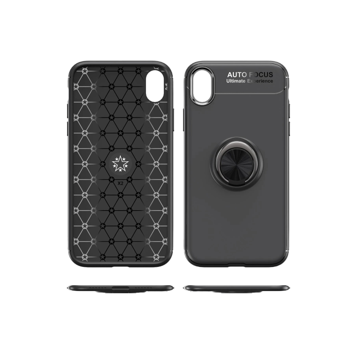 BFS  iPhone XR Kılıf Range Yüzüklü Silikon - Kırmızı
