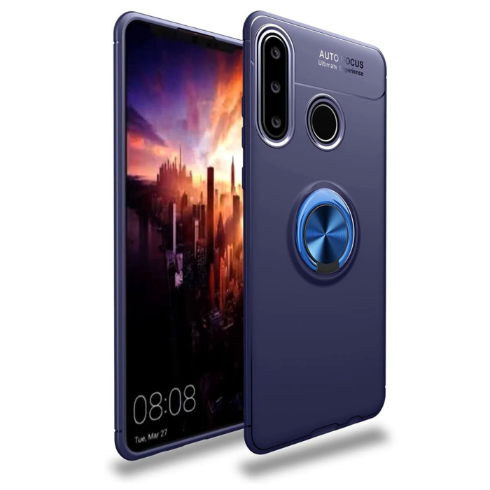BFS  Huawei Y6P Kılıf Range Yüzüklü Silikon - Mavi