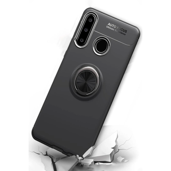 BFS  Huawei Y6P Kılıf Range Yüzüklü Silikon - Kırmızı