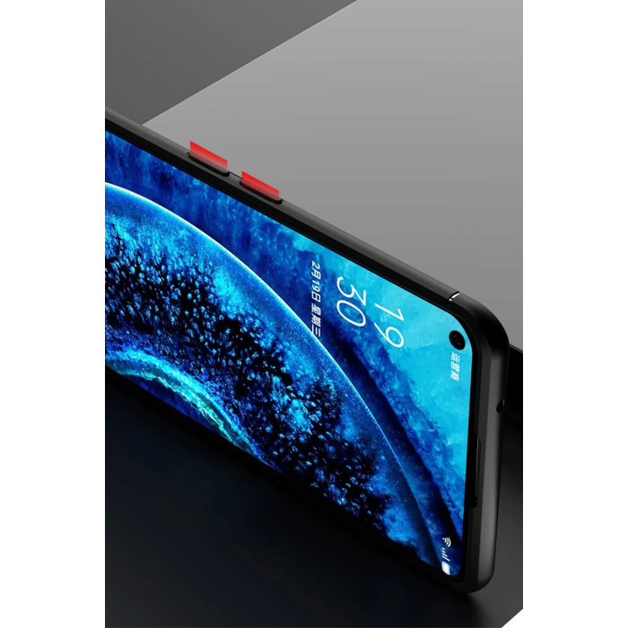 BFS  Oppo Find X2 Kılıf Range Yüzüklü Silikon - Siyah-Gold