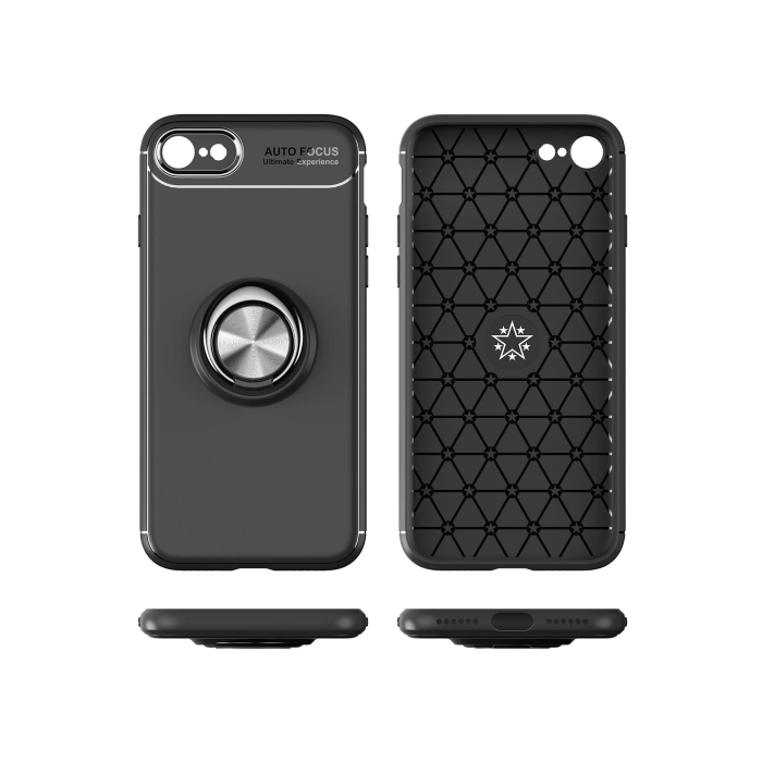 BFS  iPhone 7 Kılıf Range Yüzüklü Silikon - Kırmızı