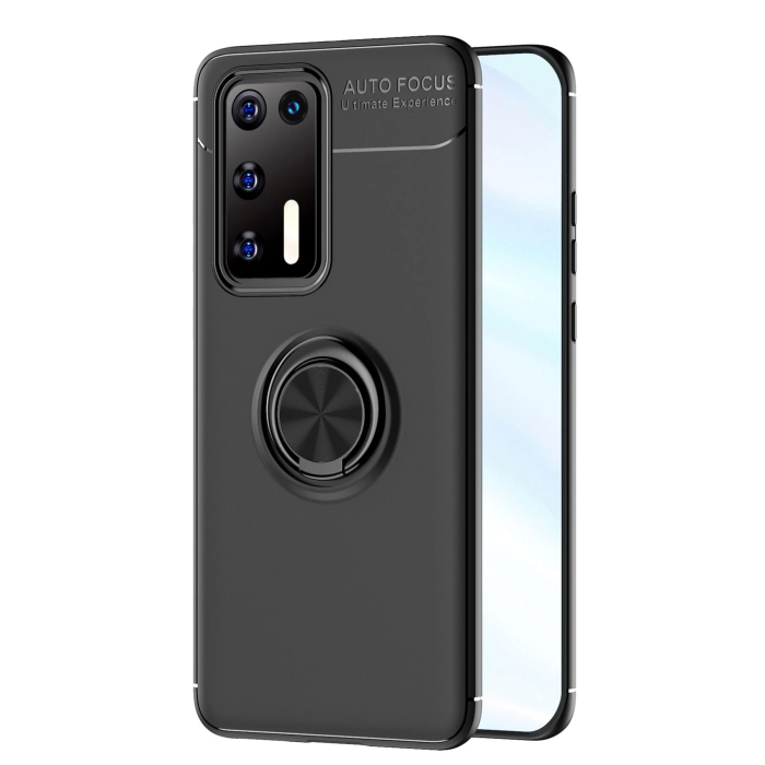 BFS  Huawei P40 Kılıf Range Yüzüklü Silikon - Siyah