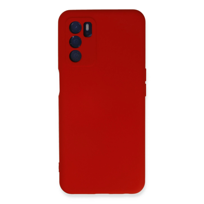 BFS  Oppo A16 Kılıf Nano içi Kadife Silikon - Kırmızı