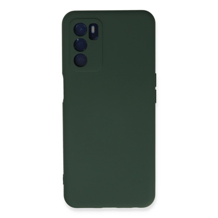 BFS  Oppo A16 Kılıf Nano içi Kadife Silikon - Koyu Yeşil