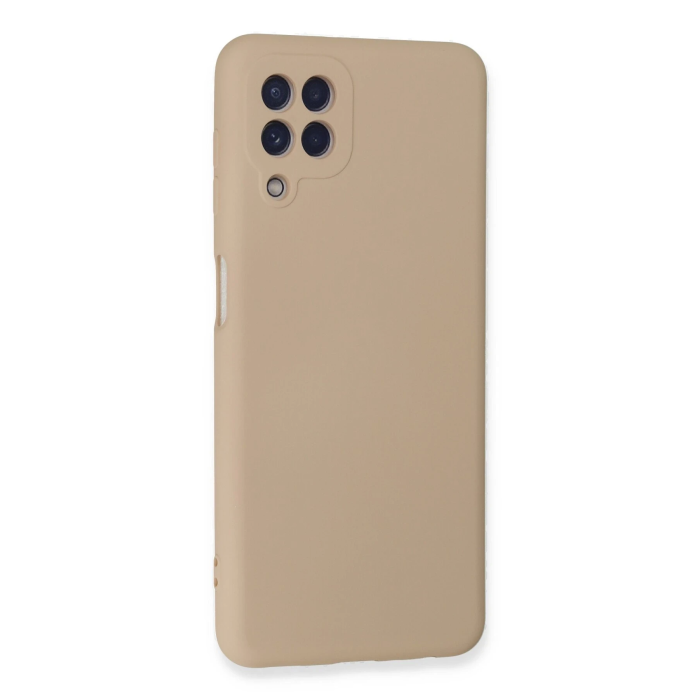 BFS  Samsung Galaxy A22 Kılıf Nano içi Kadife Silikon - Pudra