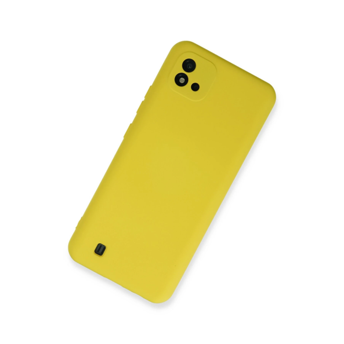 BFS  Realme C11 2021 Kılıf Nano içi Kadife Silikon - Sarı