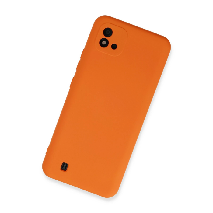 BFS  Realme C11 2021 Kılıf Nano içi Kadife Silikon - Turuncu
