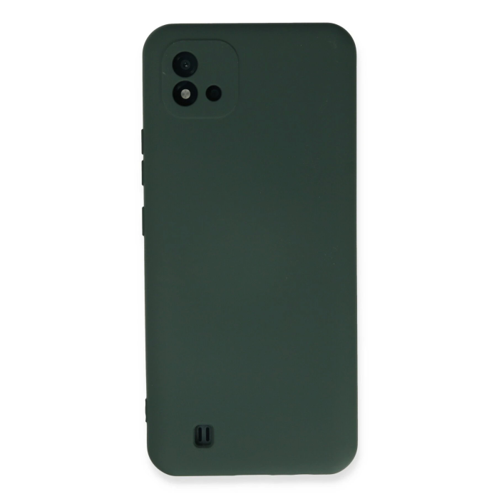 BFS  Realme C11 2021 Kılıf Nano içi Kadife Silikon - Koyu Yeşil
