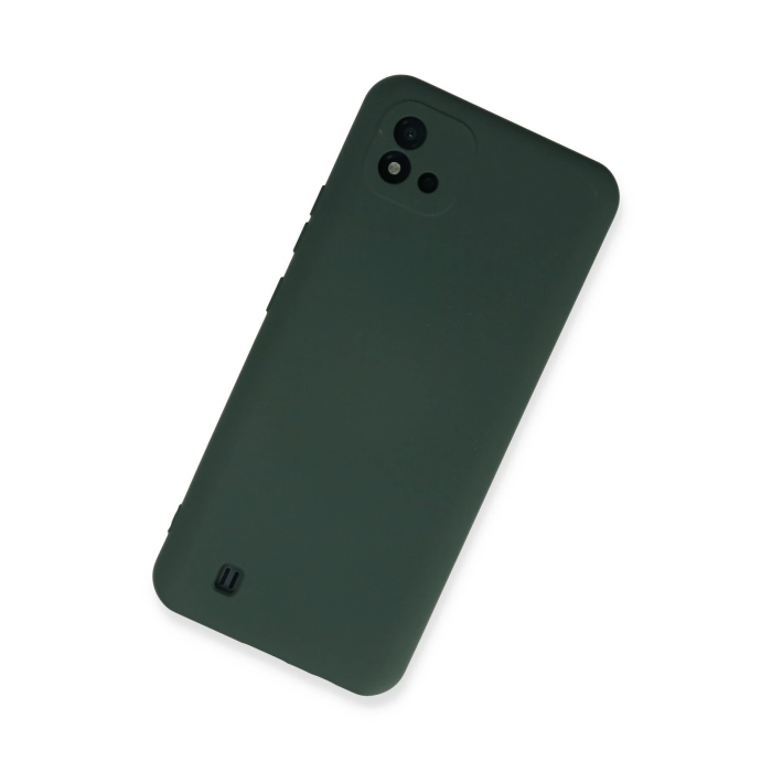 BFS  Realme C11 2021 Kılıf Nano içi Kadife Silikon - Koyu Yeşil