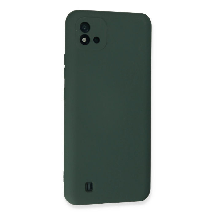 BFS  Realme C11 2021 Kılıf Nano içi Kadife Silikon - Koyu Yeşil