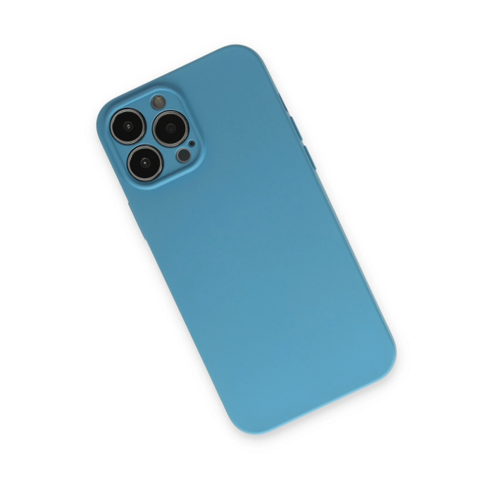 BFS  iPhone 13 Pro Kılıf Nano içi Kadife Silikon - Mavi