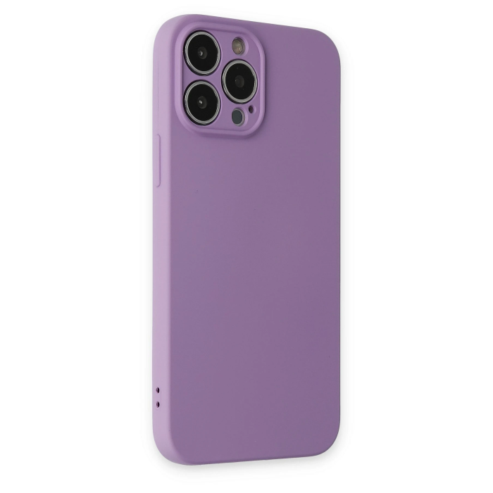 BFS  iPhone 13 Pro Kılıf Nano içi Kadife Silikon - Koyu Lila