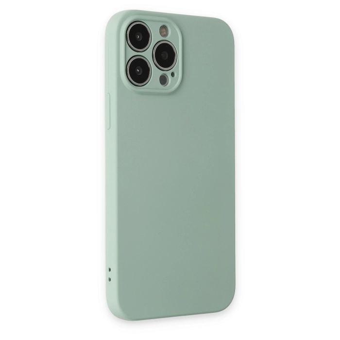 BFS  iPhone 13 Pro Kılıf Nano içi Kadife Silikon - Su Yeşili
