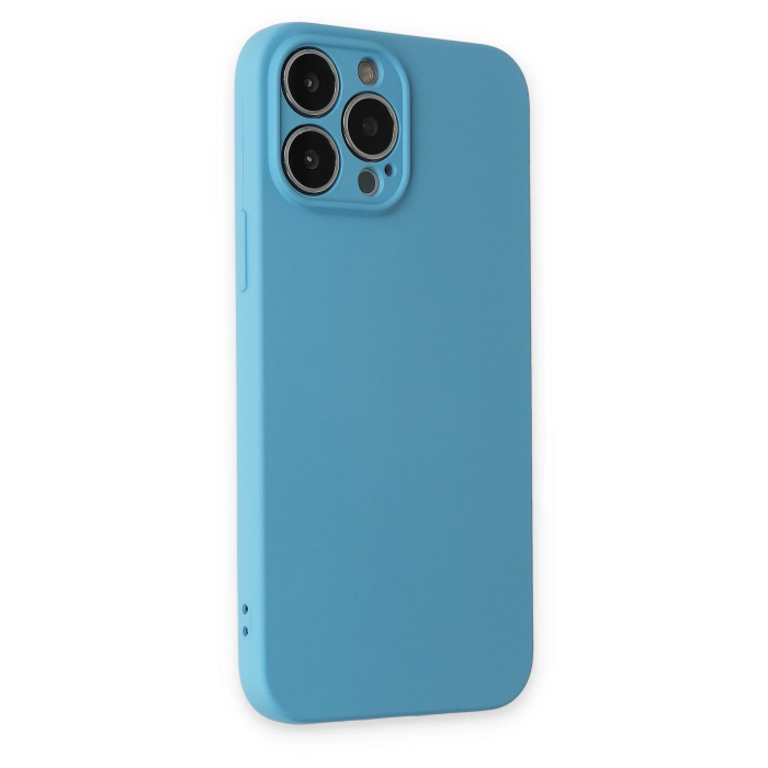 BFS  iPhone 13 Pro Max Kılıf Nano içi Kadife Silikon - Mavi