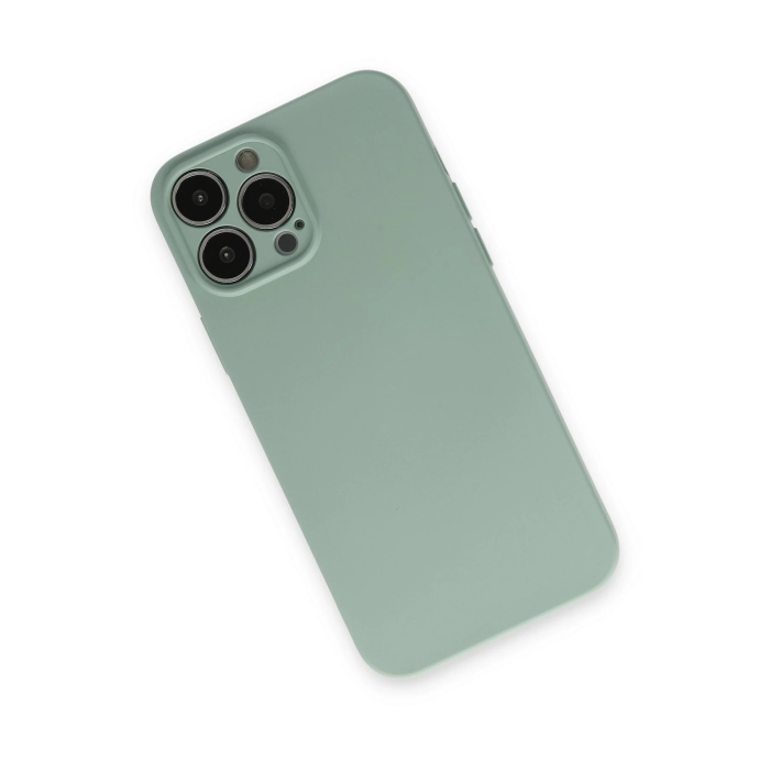 BFS  iPhone 13 Pro Max Kılıf Nano içi Kadife Silikon - Su Yeşili