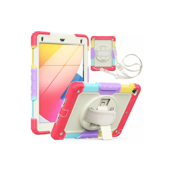 BFS  iPad 5 Air 9.7 Kılıf Tablet Rainbow Kapak - Kırmızı