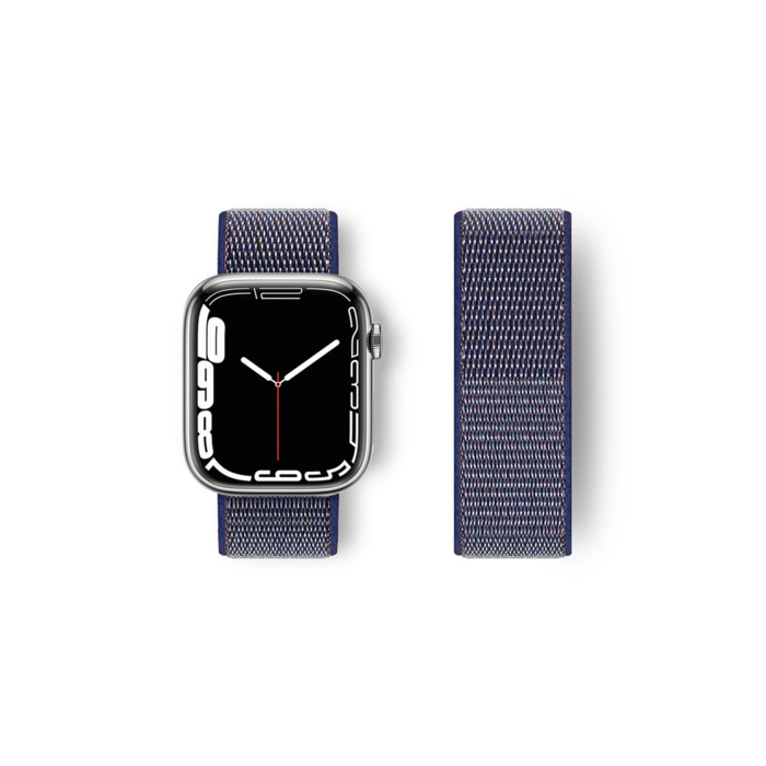 BFS  Apple Watch 42mm Hasırlı Cırtcırtlı Kordon - Lacivert