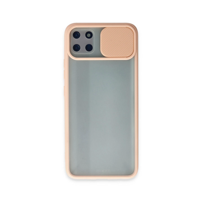 BFS  Realme C11 Kılıf Palm Buzlu Kamera Sürgülü Silikon - Pembe