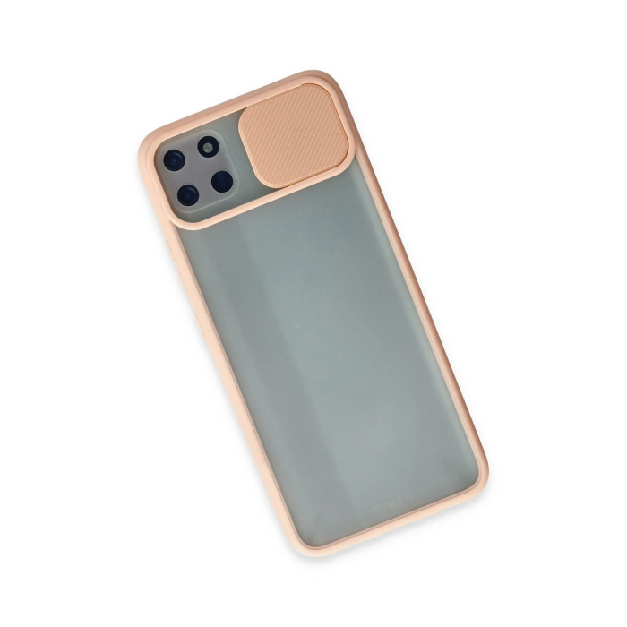 BFS  Realme C11 Kılıf Palm Buzlu Kamera Sürgülü Silikon - Pembe