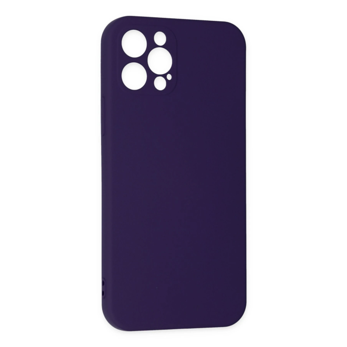 BFS  iPhone 12 Pro Max Kılıf Nano içi Kadife Silikon - Mor