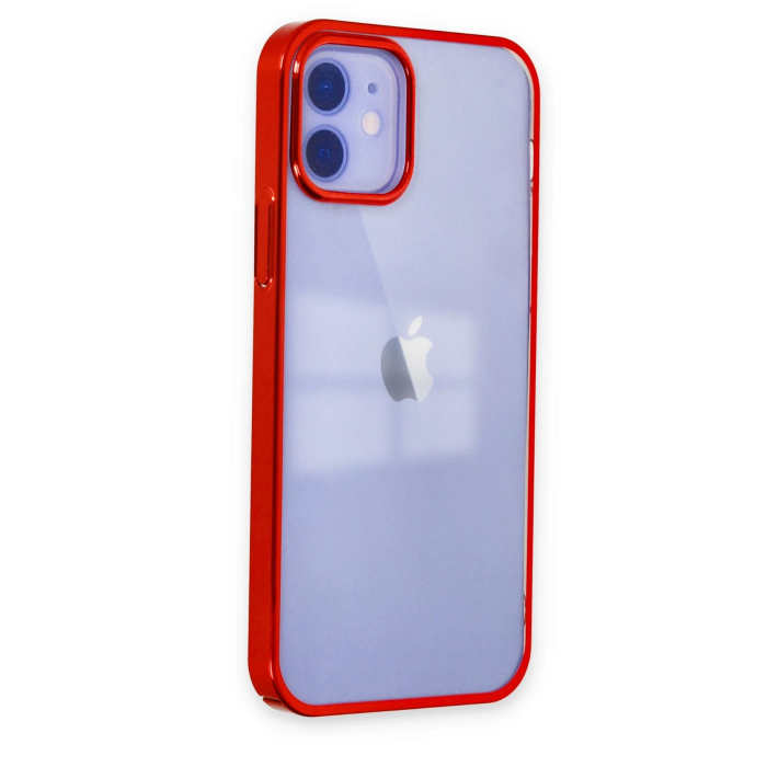 BFS  iPhone 12 Kılıf Element Silikon - Kırmızı