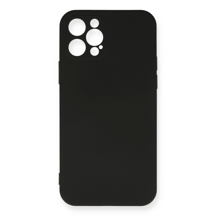 BFS  iPhone 12 Pro Max Kılıf Nano içi Kadife Silikon - Siyah