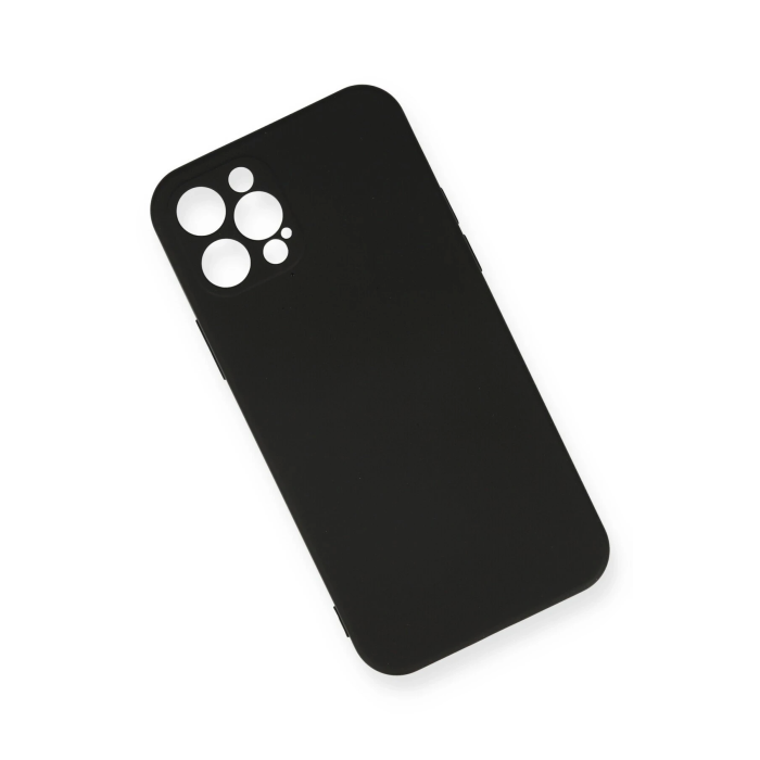 BFS  iPhone 12 Pro Max Kılıf Nano içi Kadife Silikon - Siyah