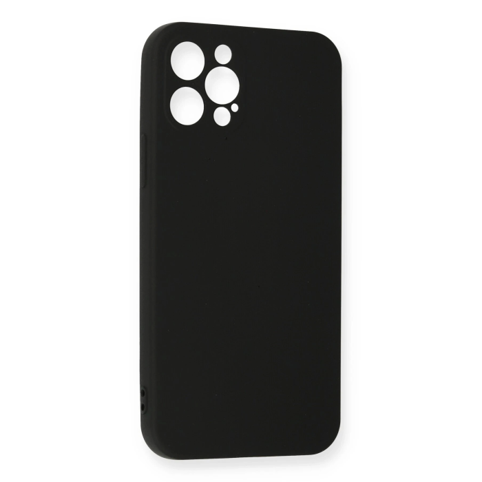 BFS  iPhone 12 Pro Max Kılıf Nano içi Kadife Silikon - Siyah