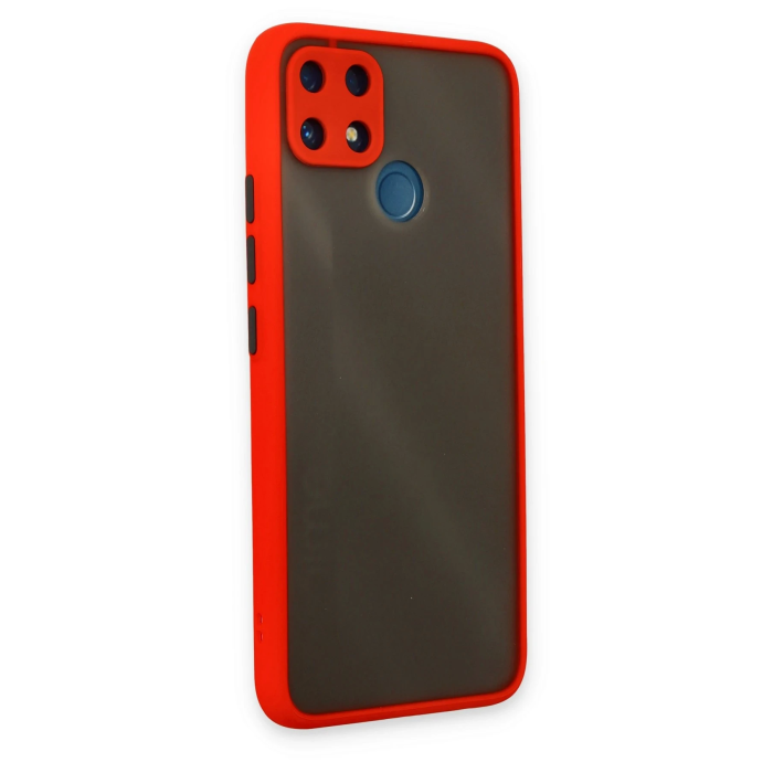 BFS  Realme C25 Kılıf Montreal Silikon Kapak - Kırmızı