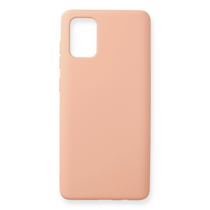 BFS  Samsung Galaxy A71 Kılıf Nano içi Kadife Silikon - Pudra