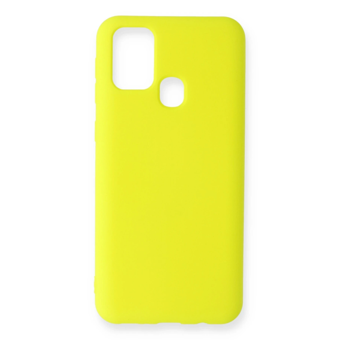 BFS  Samsung Galaxy M31 Kılıf Nano içi Kadife Silikon - Sarı