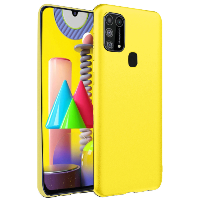 BFS  Samsung Galaxy M31 Kılıf Nano içi Kadife Silikon - Sarı