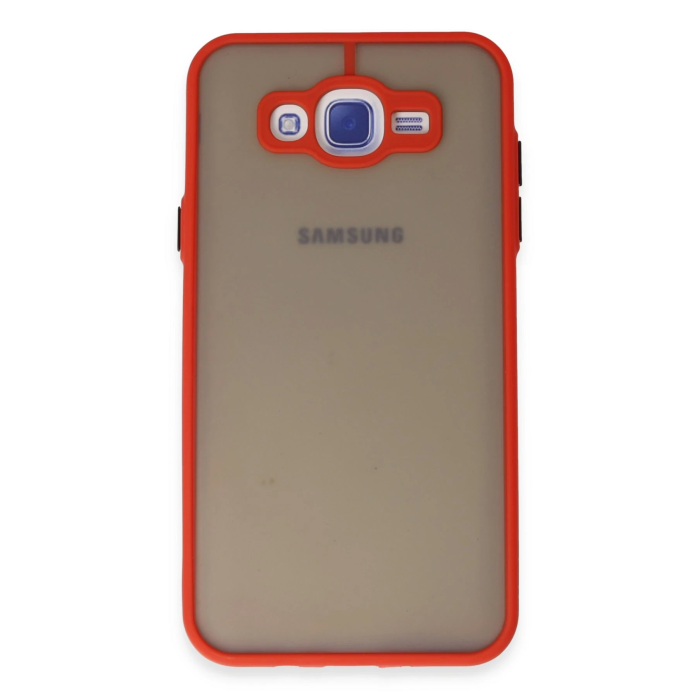 BFS  Samsung Galaxy J7 Kılıf Montreal Silikon Kapak - Kırmızı