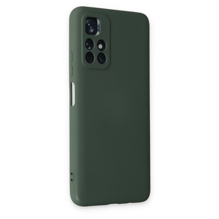 BFS  Xiaomi Redmi Note 11T Kılıf Nano içi Kadife Silikon - Koyu Yeşil