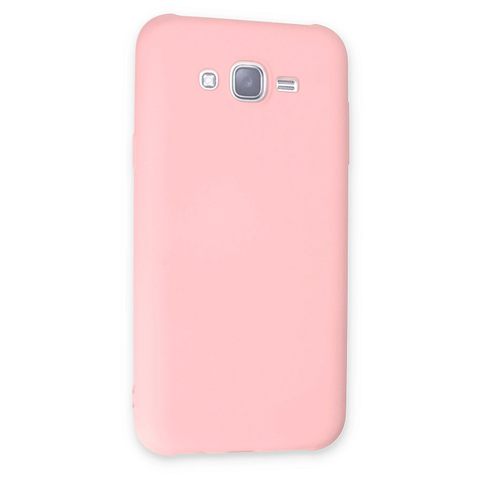 BFS  Samsung Galaxy J7 Kılıf Nano içi Kadife Silikon - Pudra