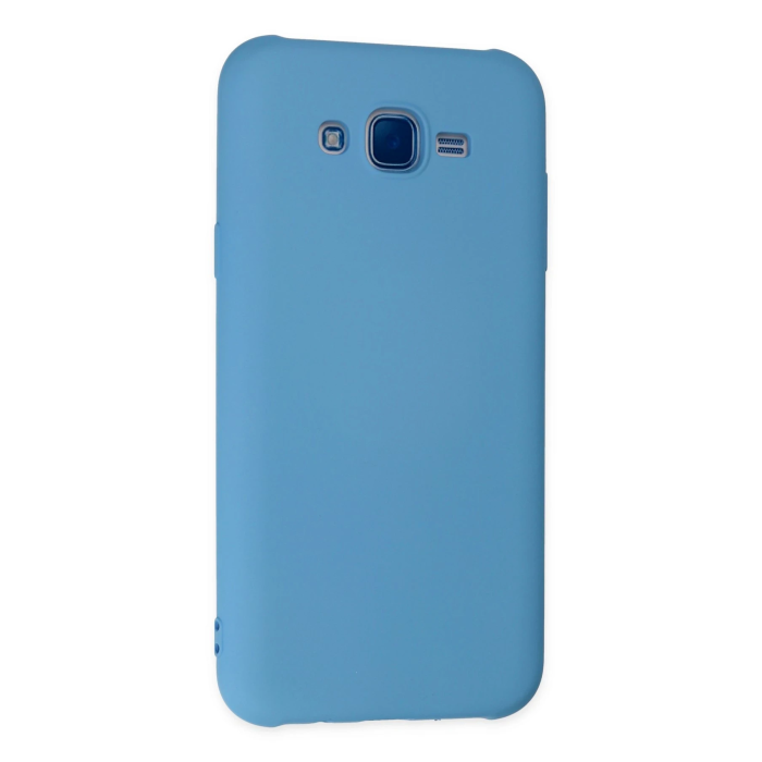 BFS  Samsung Galaxy J7 Kılıf Nano içi Kadife Silikon - Mavi