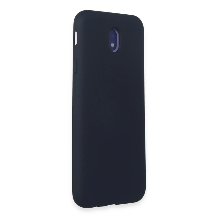 BFS  Samsung Galaxy J7 Pro / J730 Kılıf Nano içi Kadife Silikon - Koyu Mavi