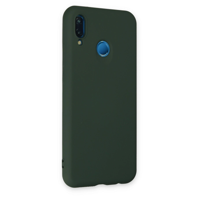 BFS  Huawei P20 Lite Kılıf Nano içi Kadife Silikon - Koyu Yeşil