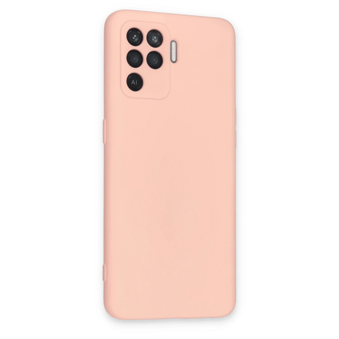 BFS  Oppo Reno 5 Lite Kılıf Nano içi Kadife Silikon - Pudra