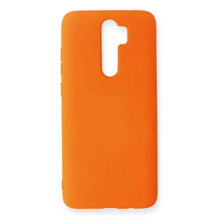 BFS  Xiaomi Redmi Note 8 Pro Kılıf Nano içi Kadife Silikon - Turuncu