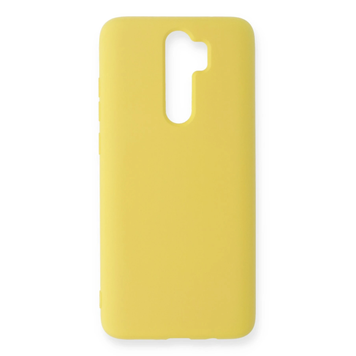 BFS  Xiaomi Redmi Note 8 Pro Kılıf Nano içi Kadife Silikon - Sarı