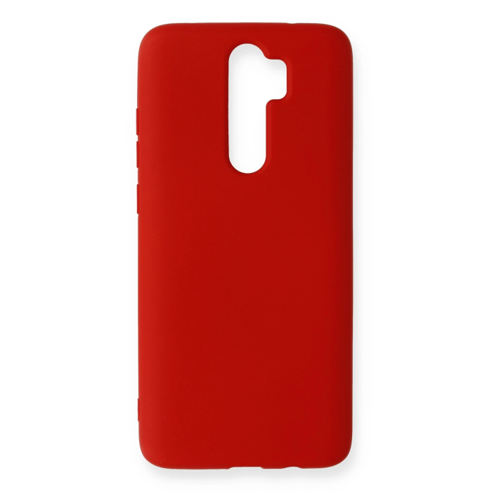 BFS  Xiaomi Redmi Note 8 Pro Kılıf Nano içi Kadife Silikon - Kırmızı