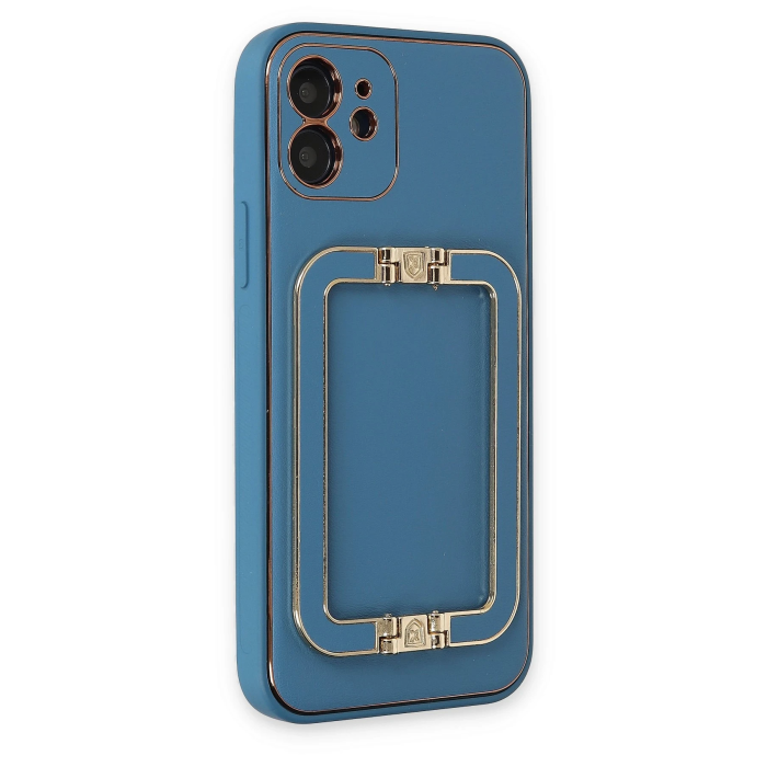 BFS  iPhone 12 Kılıf Coco Elit Kapak - Mavi