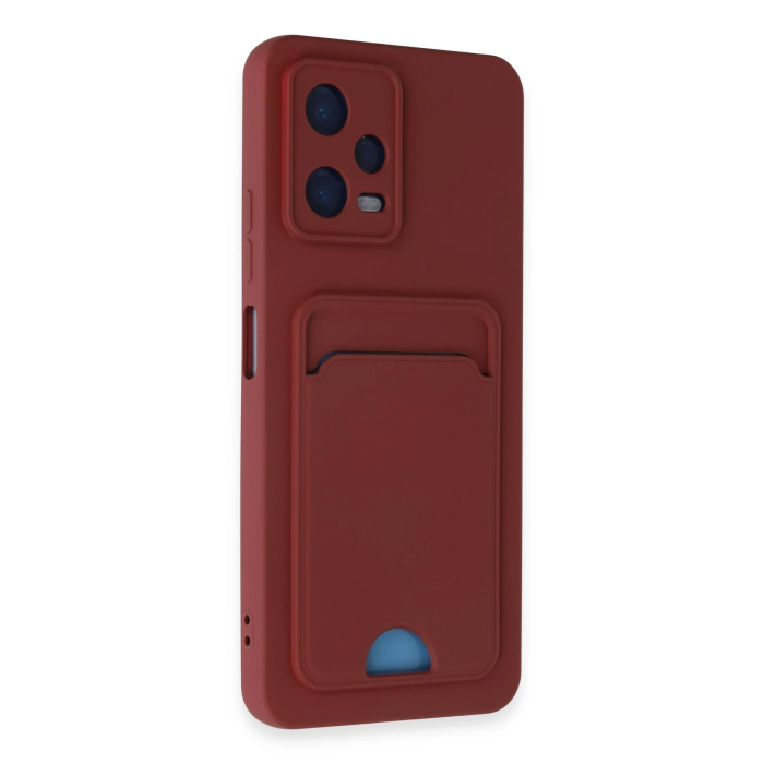 BFS  Xiaomi Redmi Note 12 4G Kılıf Kelvin Kartvizitli Silikon - Bordo