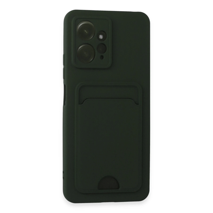 BFS  Xiaomi Redmi Note 12 4G Kılıf Kelvin Kartvizitli Silikon - Koyu Yeşil
