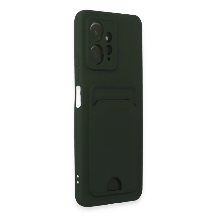 BFS  Xiaomi Redmi Note 12 4G Kılıf Kelvin Kartvizitli Silikon - Koyu Yeşil