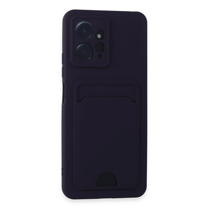 BFS  Xiaomi Redmi Note 12 4G Kılıf Kelvin Kartvizitli Silikon - Derin Mor
